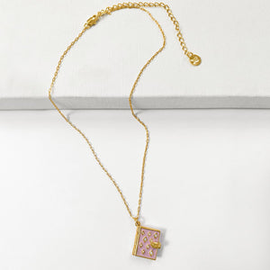 Stardust Book Locket (Blush) - Gold